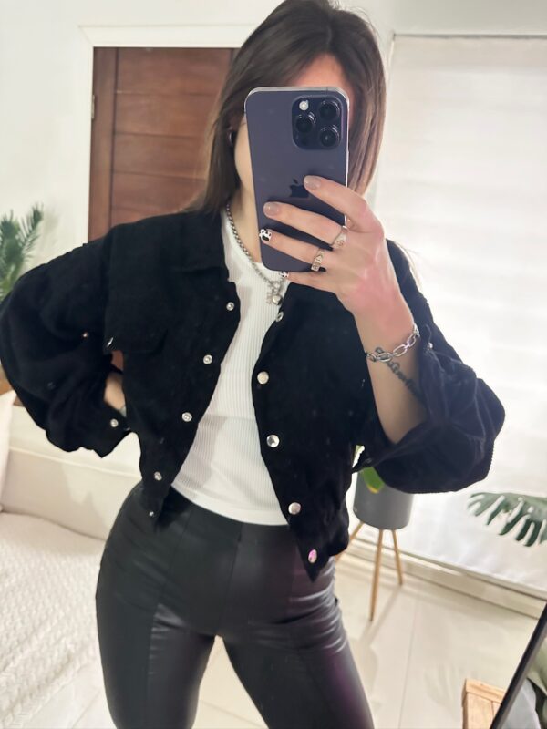 CAMISA EN PANA NEGRA CAMISA EN PANA