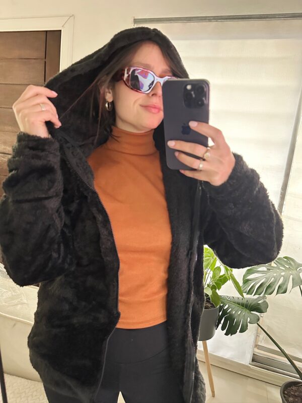 CAMPERA TEDDY NEGRA CAMPERA TEDDY